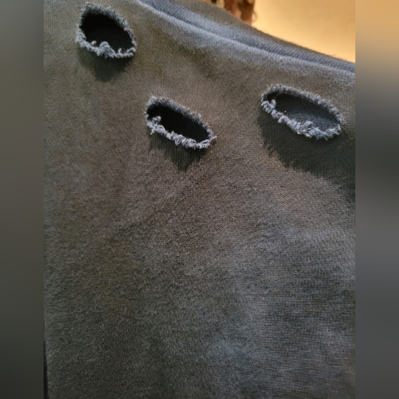 New "Vintage Havana" Distressed Lace Up Sweater Dress or Long Sweatshirt NWT - Picture 7 of 7